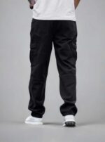 N Club Men's Black Baggy Cargo Jeans Relaxed Fit Streetwear Denim - Image 6