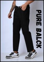 N Club Men’s Black cargo Baggy-Fit Six Pocket Jeans - Image 4