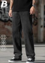 BREXX JEANS 'Urban Drift' Men's Relaxed Fit Baggy Jeans - Faded Black Streetwear Denim