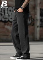 BREXX JEANS 'Urban Drift' Men's Relaxed Fit Baggy Jeans - Faded Black Streetwear Denim - Image 5