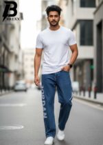 BREXX Men's Relaxed Fit "Jordan" Graphic Print Streetwear Jeans - Image 3