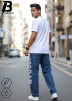 BREXX Men's Relaxed Fit "Jordan" Graphic Print Streetwear Jeans - Image 5