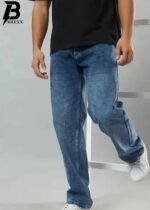 Brexx Jeans Men's Relaxed Fit Baggy Jeans - Vintage Blue Wash - Image 5