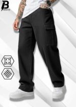 Brexx 'Vanguard' Men's Loose Fit Cargo Jeans in Washed Black