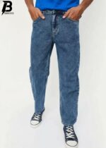 Brexx 'Retro-Haze' Textured Stone Wash Jeans – Relaxed Straight Fit & Vintage Finish
