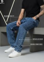 Brexx 'Urban Drifter' Vintage Acid Wash Loose Fit Jeans – 4-Way Stretch & Water Repellent - Image 3