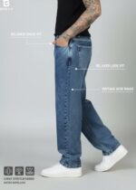 Brexx 'Urban Drifter' Vintage Acid Wash Loose Fit Jeans – 4-Way Stretch & Water Repellent - Image 2