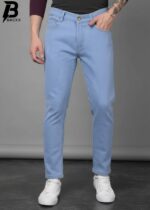 Brexx 'Azure Drift' Slim Tapered Stretch Jeans – Light Blue Distressed Denim