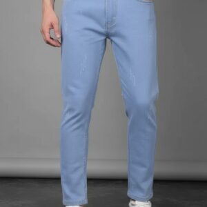Brexx 'Azure Drift' Slim Tapered Stretch Jeans – Light Blue Distressed Denim