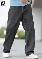 Brexx 'Urban Slate' Contrast Stitch Baggy Jeans – Premium Stone Wash Denim