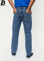 Brexx 'Retro-Haze' Textured Stone Wash Jeans – Relaxed Straight Fit & Vintage Finish - Image 7