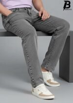 Brexx 'Stone-Tech' Premium Grey Slim-Straight Jeans - Image 4