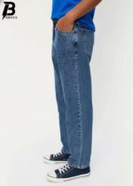 Brexx 'Retro-Haze' Textured Stone Wash Jeans – Relaxed Straight Fit & Vintage Finish - Image 6