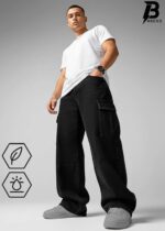 Brexx 'Vanguard' Men's Loose Fit Cargo Jeans in Washed Black - Image 5