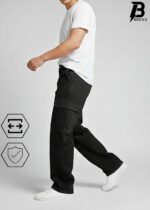 Brexx 'Vanguard' Men's Loose Fit Cargo Jeans in Washed Black - Image 4