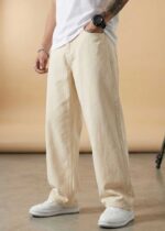 Brexx Signature Cream Canvas Baggy Jeans – Premium Heavyweight Streetwear
