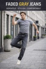 Brexx 'Urban Shadow' Faded Black Straight-Leg Jeans – Vintage Wash Series - Image 9