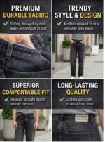 Brexx 'Urban Shadow' Faded Black Straight-Leg Jeans – Vintage Wash Series - Image 10