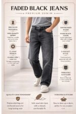 Brexx 'Urban Shadow' Faded Black Straight-Leg Jeans – Vintage Wash Series - Image 3