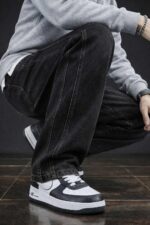 Brexx 'Urban Arc' Structural Panel Loose-Fit Jeans - Washed Black - Image 6