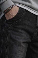 Brexx 'Urban Arc' Structural Panel Loose-Fit Jeans - Washed Black - Image 5