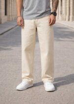 Brexx Signature Cream Canvas Baggy Jeans – Premium Heavyweight Streetwear - Image 5