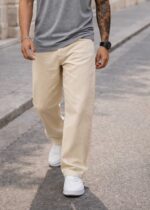 Brexx Signature Cream Canvas Baggy Jeans – Premium Heavyweight Streetwear - Image 6