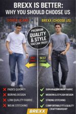 Brexx 'Urban Shadow' Faded Black Straight-Leg Jeans – Vintage Wash Series - Image 6