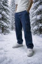 BREXX Urban Indigo Denim Utility Cargo Pants – Rugged 6-Pocket Tapered Fit - Image 9