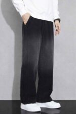 BRAXX Men’s Premium Gradient Black Wide-Leg Pants | Urban Streetwear Relaxed Fit Trousers - Image 7