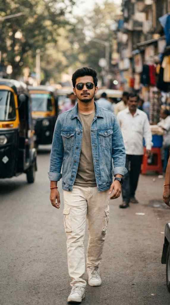 BREXX Urban Utility Beige Cargo Pants Front View