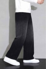 BRAXX Men’s Premium Gradient Black Wide-Leg Pants | Urban Streetwear Relaxed Fit Trousers - Image 5