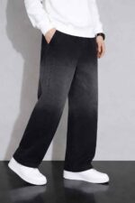 BRAXX Men’s Premium Gradient Black Wide-Leg Pants | Urban Streetwear Relaxed Fit Trousers - Image 4