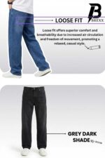 BREXX Essential 2-Pack Wide-Leg Denim Bundle - Relaxed Fit Blue & Vintage Grey Jeans - Image 6