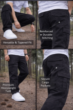Brexx Stealth Ops Black Urban Utility Cargo Pants - Image 2