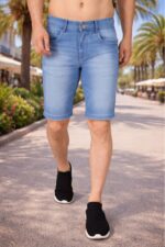 Brexx 'Ocean Wash' Men's Light Blue Denim Shorts - Image 3