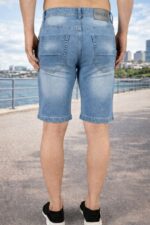 Brexx 'Ocean Wash' Men's Light Blue Denim Shorts - Image 4