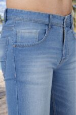 Brexx 'Ocean Wash' Men's Light Blue Denim Shorts - Image 5